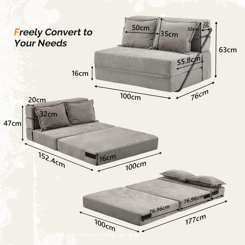 VINGLI 43'' W Single Sofa Bed