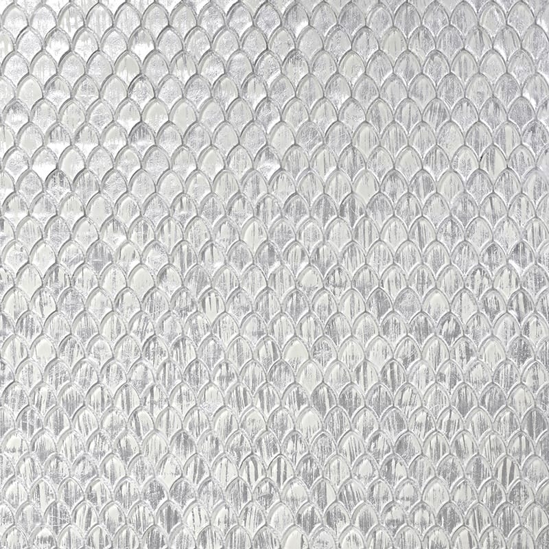 Apollo tile 11" x 11" Majeste Glossy Silver Glass Tile (8.48 sq ft/case) - 10 Pack