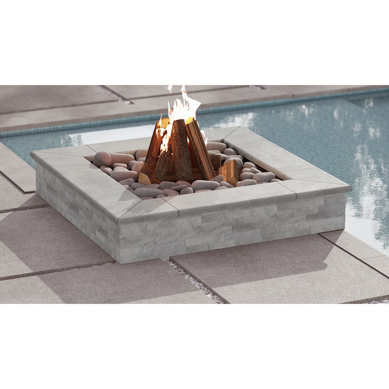 Cliffside 8 in. x 22 in Panel and 8 in. x 24 in. Corner Honed Marble Wall Tile