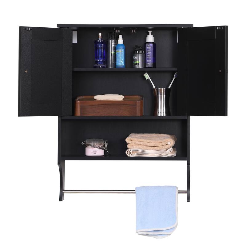 Over The Toilet Storage Cabinet, Farmhouse Medicine Cabinet with 2 Door and Adjustable Shelves, for Bathroom, Living Room