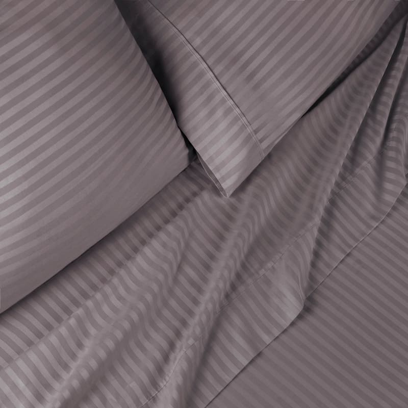 Superior Egyptian Cotton 300 Thread Count Stripe Deep Pocket Bed Sheet Set