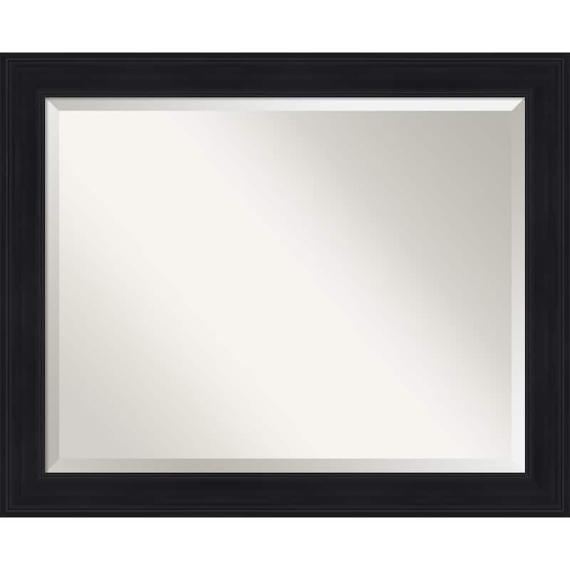 Abbey Black Beveled Framed Bathroom Vanity Wall Mirror - Abbey Black
