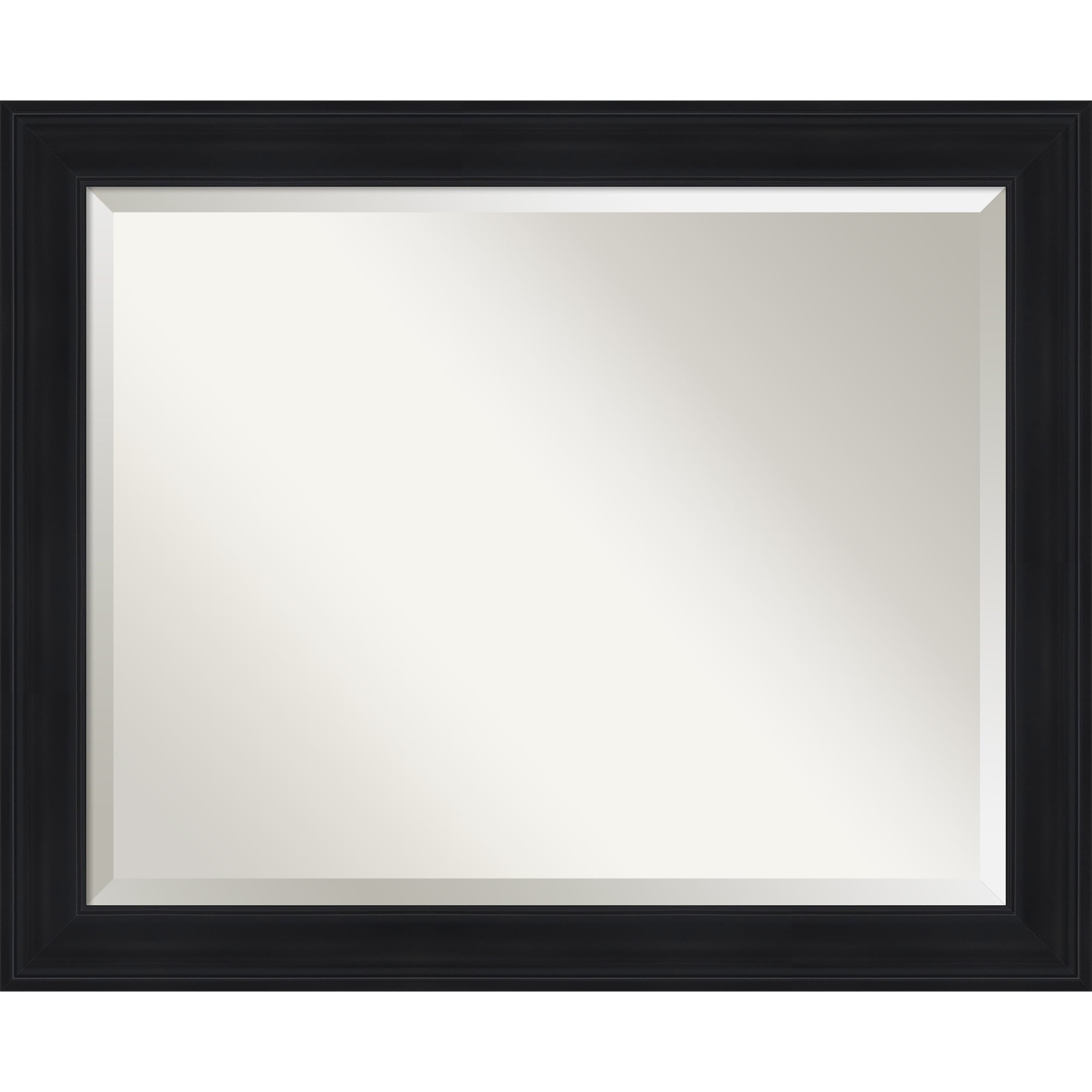 Abbey Black Beveled Framed Wall Mirror - Abbey Black