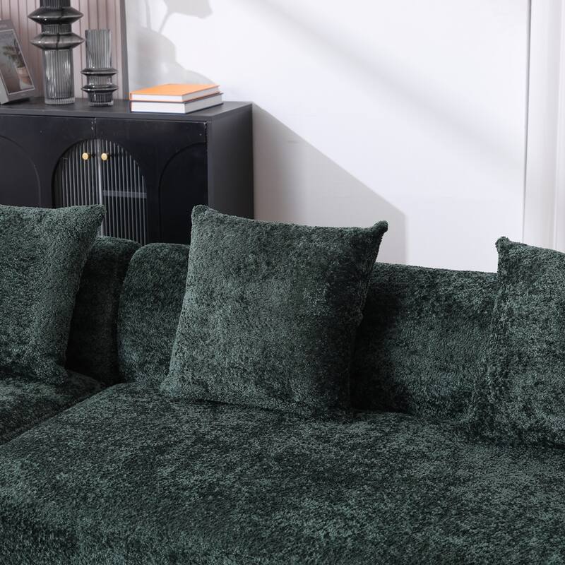 Living Room Oversized Comfy Boucle Sofa