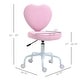 preview thumbnail 5 of 7, HOMCOM Heart Love Shaped Back Design Office Chair with Adjustable Height and 360 Swivel Castor Wheels, Pink