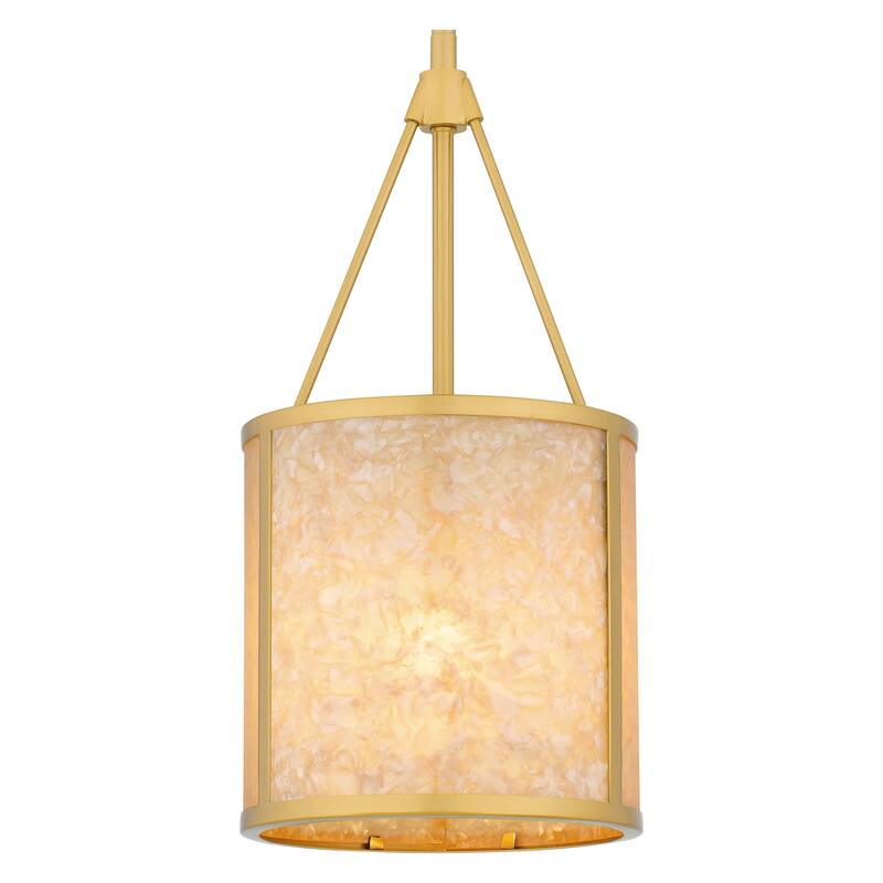Stoneland 1-Light Brushed Gold Mini Pendant