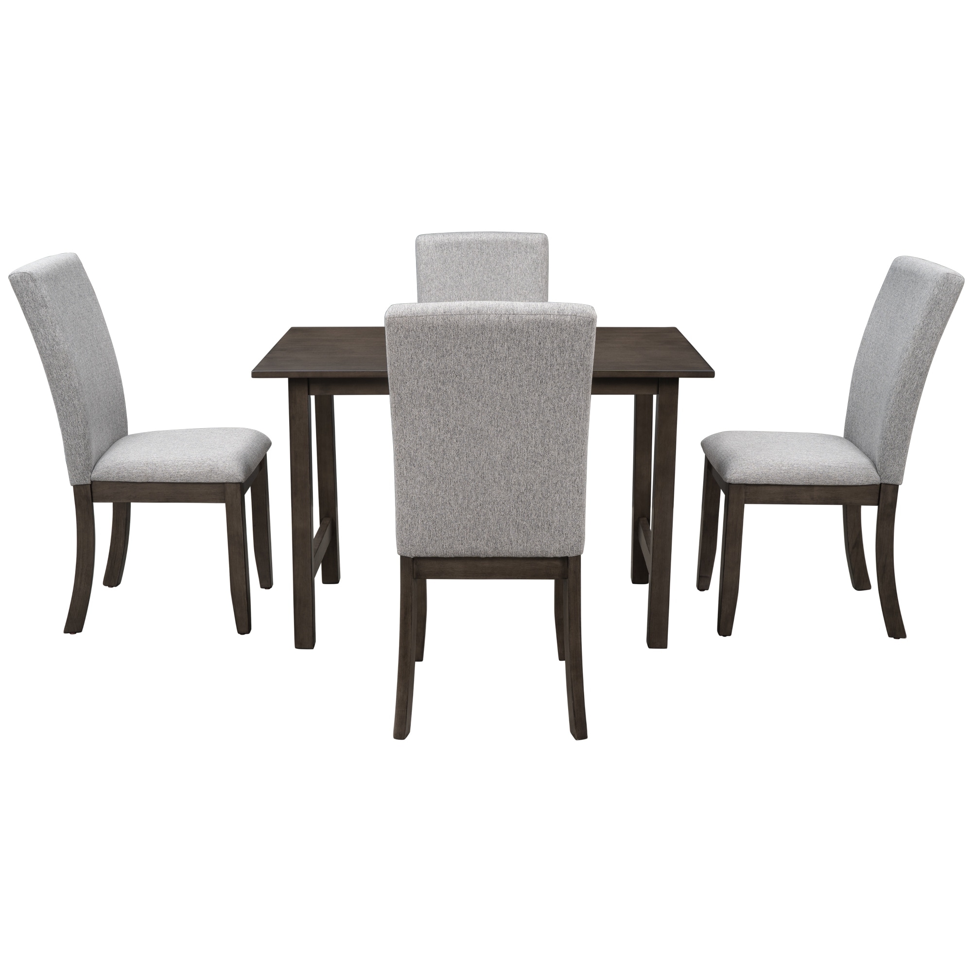 Farmhouse 5 Piece Wood Dining Table Set for Small Places 4