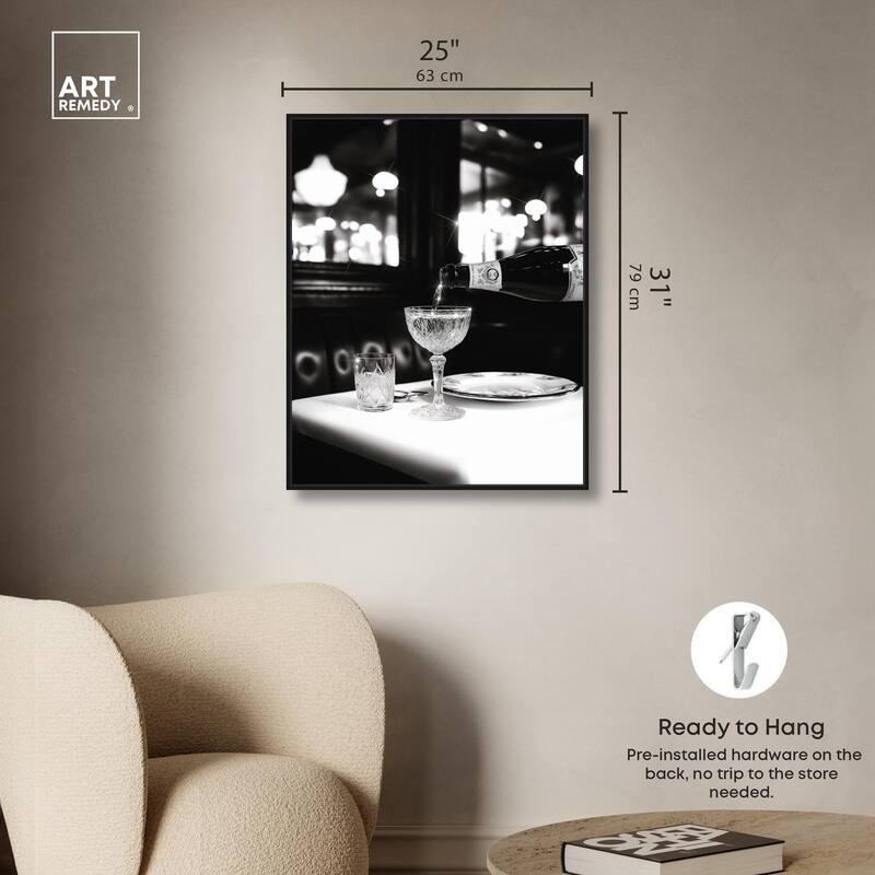 Sparkling in Monochrome II Canvas by Art Remedy