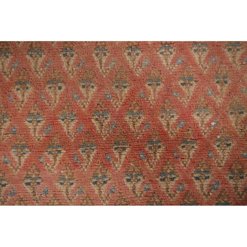 Distressed Botemir Persian Vintage Runner Rug Hand-Knotted Wool Carpet - 2'9" x 9'9"