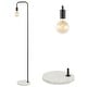 preview thumbnail 2 of 21, JONATHAN Y Haines 60" Minimalist Edison Metal/Marble Floor Lamp, Gold Black