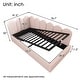 preview thumbnail 14 of 23, Twin Size Velvet Upholstered Daybed with Hydraulic Storage, Metal Slatted Frame & Interchangeable Side Panels