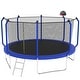 preview thumbnail 9 of 7, 14FT Trampoline with Basketball Hoop, ASTM Approved Reinforced Type Outdoor Trampoline with Enclosure Net