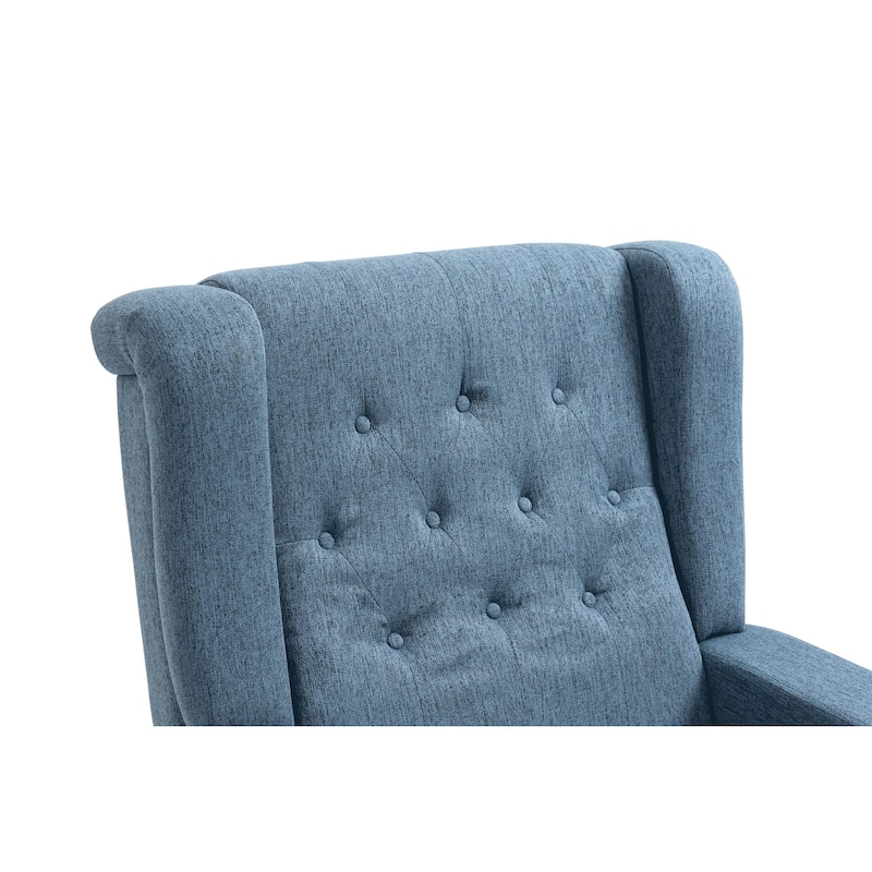 Modern Pushback Manual Recliner Chair Home Theater Seating Wingback Lounge Chair with Vibration and Heat