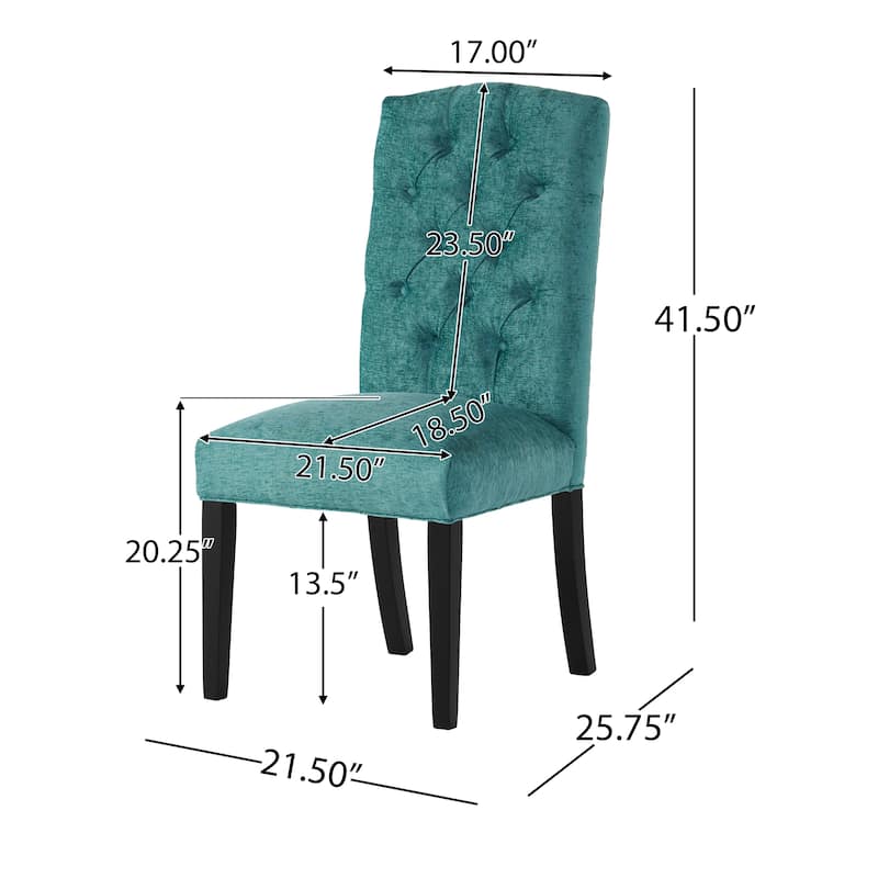 Crown Upholstered Fabric Dining Chairs (Set of 2) by Christopher Knight Home