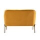 preview thumbnail 72 of 117, Barbara 43" Contemporary Velvet Loveseat Sofa with Goldtone Metal Legs by HULALA HOME
