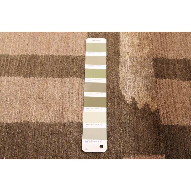 ECARPETGALLERY Hand-knotted Opulence Olive Silk, Wool Rug - 6'0 x 8'9