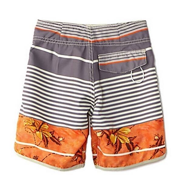 Shop Azul Little Boys Gray Orange Leaf Stripe Urban Escape Board