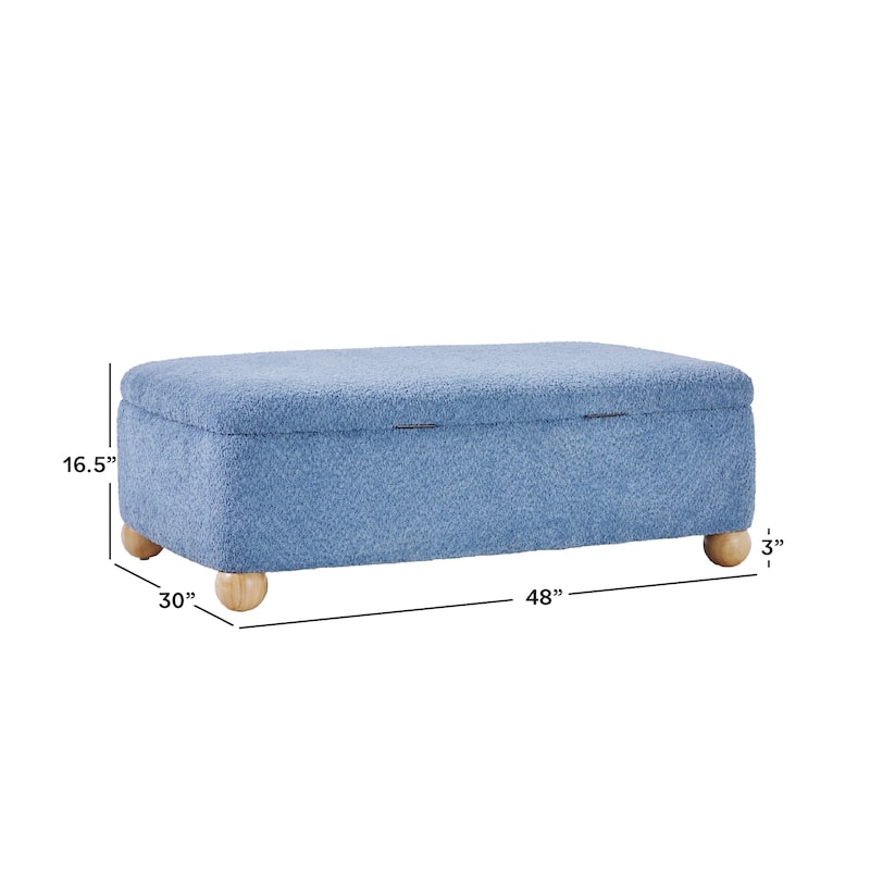 Walker Edison Contemporary Boucle Large Storage Ottoman