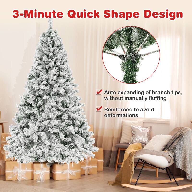 7 Feet Artificial Xmas Tree 3-Minute Quick Shape