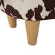 preview thumbnail 11 of 9, Velvet Cow-Shaped Ottoman,Cute Wood Foot Stool Shoes Changing Seat with Cushioned