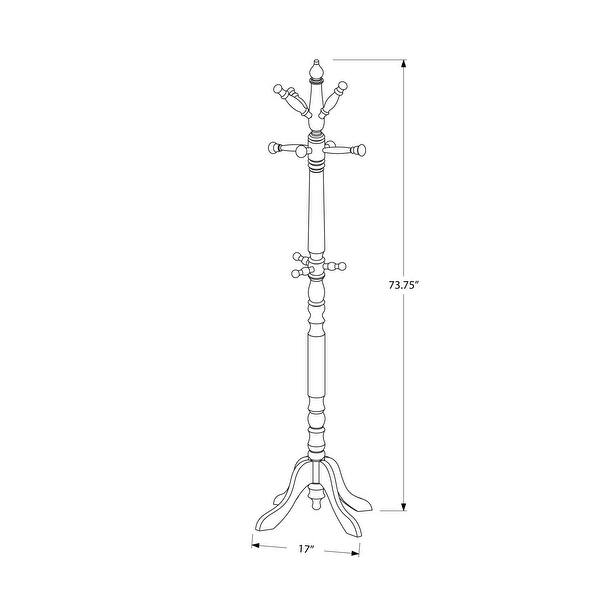 Model 715 Coat Rack Grey 73-inch Wood Traditional Style Coat Rack - Bed Bath & Beyond ...