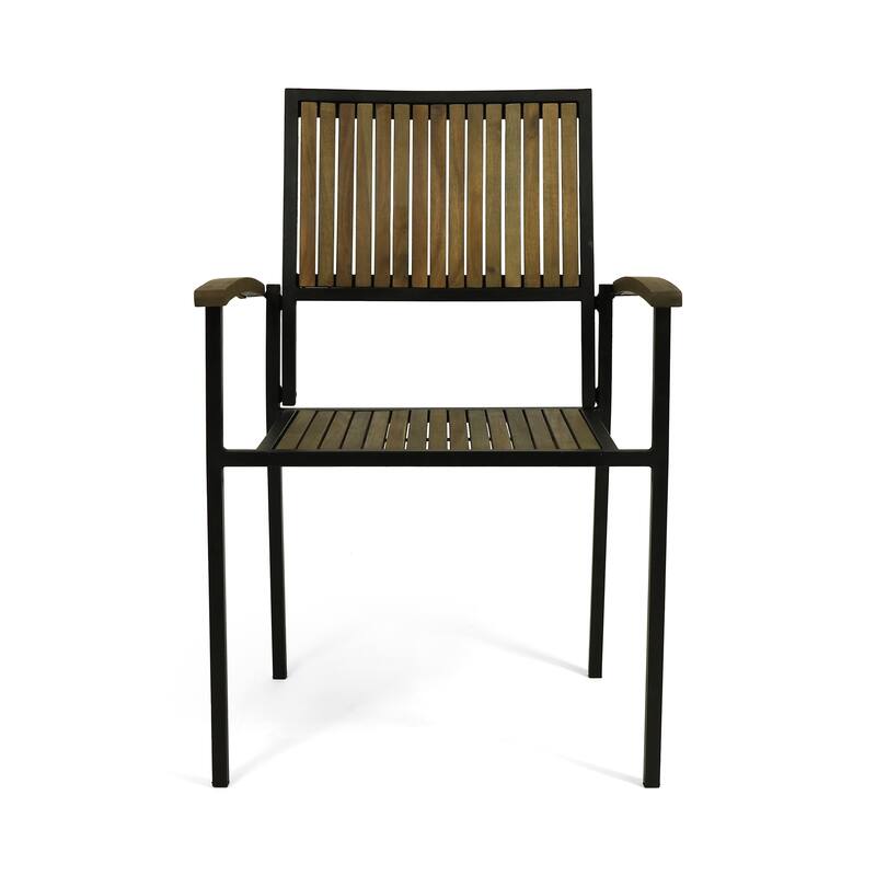 Bridget Outdoor Wood Dining Chair (Set of 2) by Christopher Knight Home