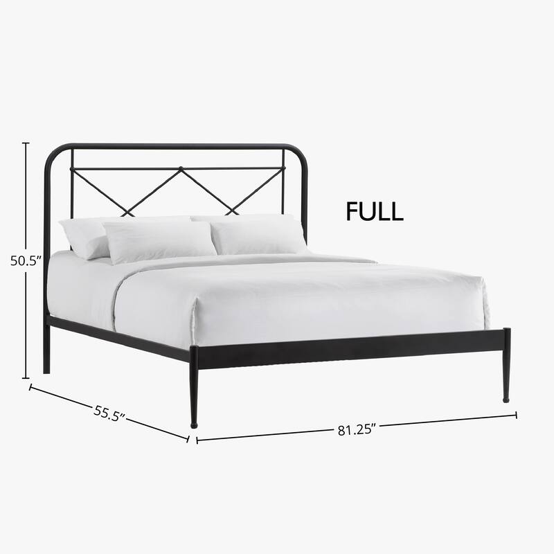 Intercon Vintage Metal Panel Bed, Black