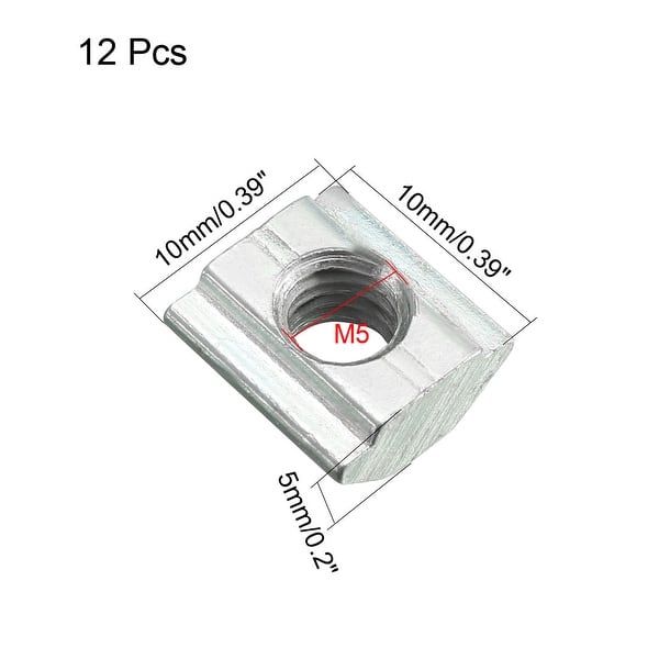 M5 Slide in TNut for 2020 Series Aluminum Extrusions Profile 12 Pcs