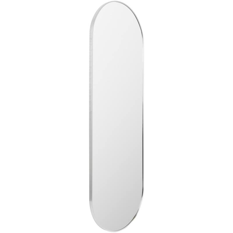 Livabliss Aranya Modern Aluminum Oval Pill-Shaped Accent Mirror