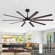 preview thumbnail 4 of 37, 72"/80" Large Windmill Ceiling Fan with Light and Remote(10 Reversible Blades)