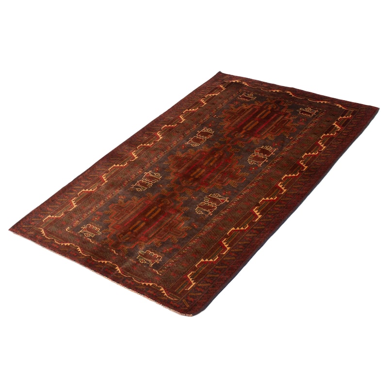 Teimani Brown Rug 3'11" x 6'7" - 3'11 x 6'7