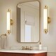 preview thumbnail 3 of 10, 18.5" Mid-Century Modern Brushed Brass Rotatble Cylinder LED Vanity/Picture Light with Milk White Round Tube Shade