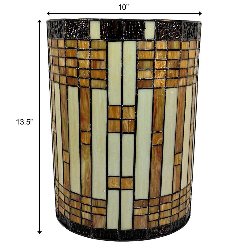 Tiffany Style 2-light Geometric Wall Sconce AM1077WL10B Amora Lighting