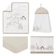 preview thumbnail 2 of 4, Jungle Safari Animals Nursery Crib Bedding Set Brown Taupe Black and White Gender Neutral Elephant Wildlife Adventure Serengeti