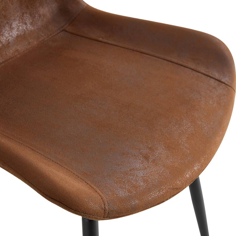 5-Piece Dining Table Set, Kitchen Wood Table & 4 Armless Chairs with Metal Frame, Space-Saving Dinette Set for Small Space