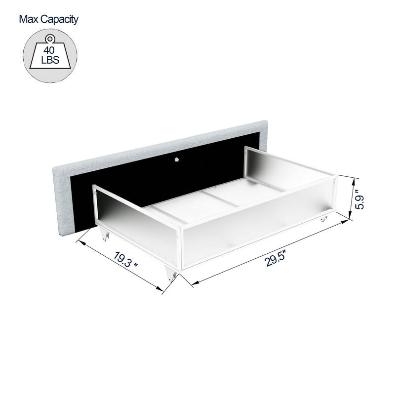 Christopher Knight Home Valle Queen Sized Boucle Upholstered Platform Bed with Drawers, Ivory