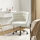 preview thumbnail 84 of 109, Modern Velvet Tufted Office Chair with Gold Metal Base by HULALA HOME IVORY