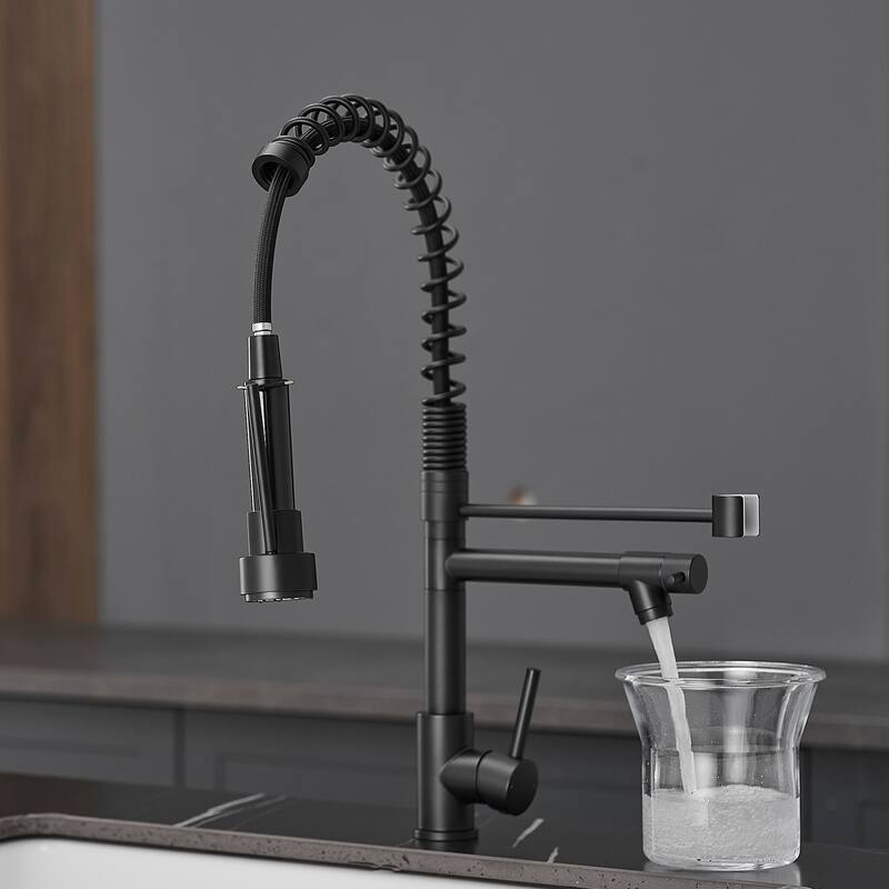Single Handle Stainless Steel Pull Down Kitchen Faucet