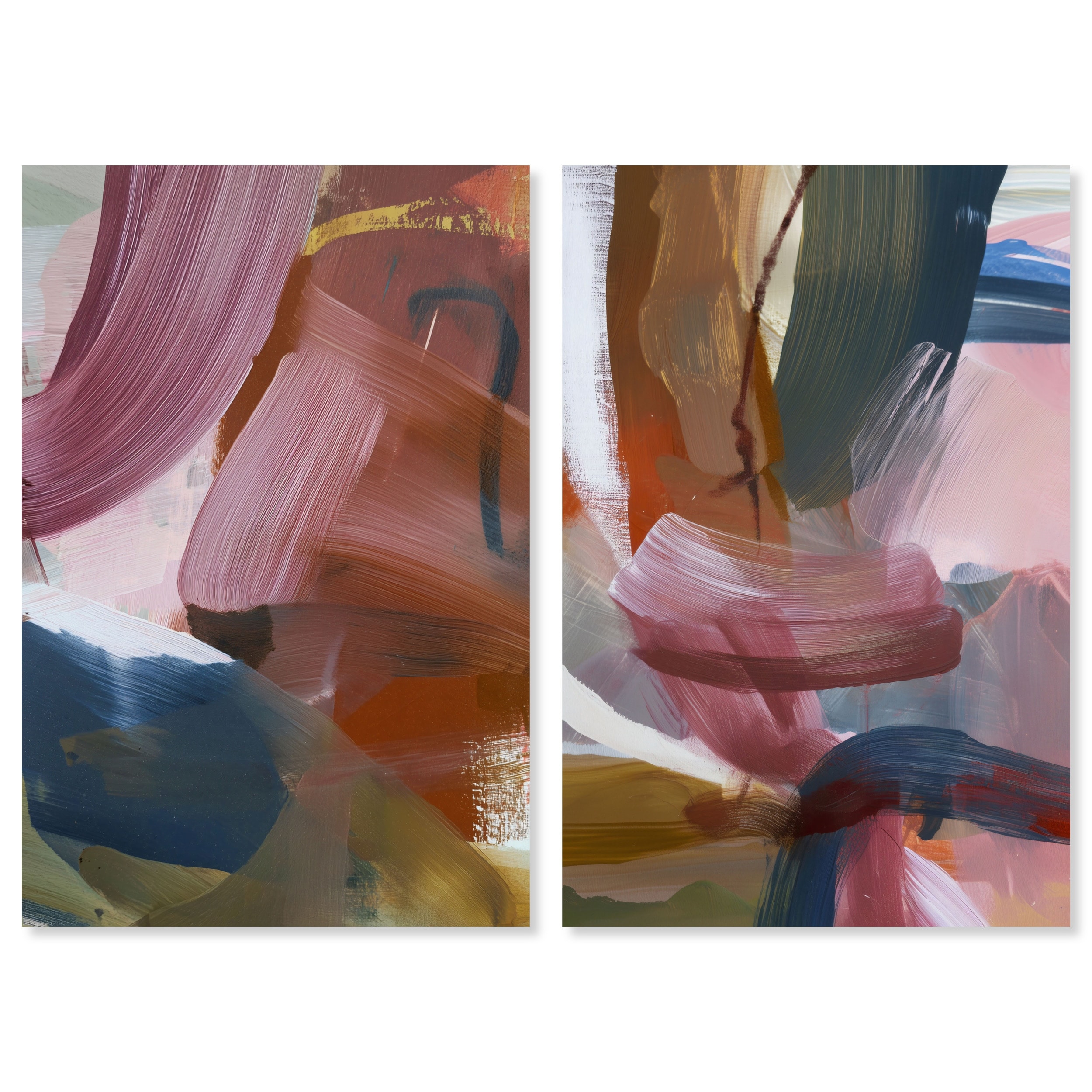 Color Sweep Duo Office Wall Decor Set Canvas Print by Art Remedy