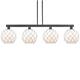 Option Matte Black / White Glass with White Rope