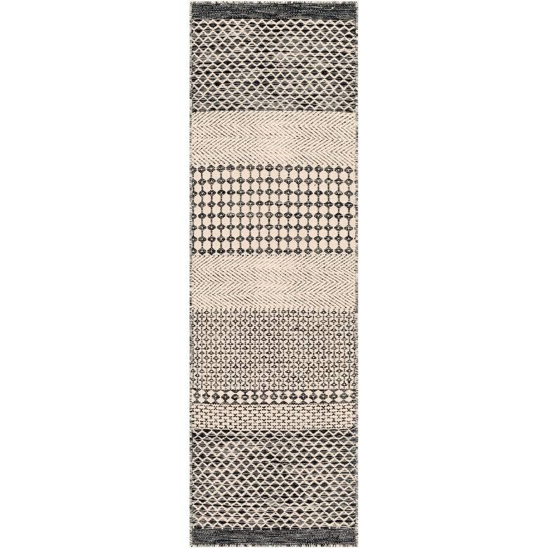 Livabliss Casual Mardin Diamond Area Rug - 2'6" x 8' - Black/Beige