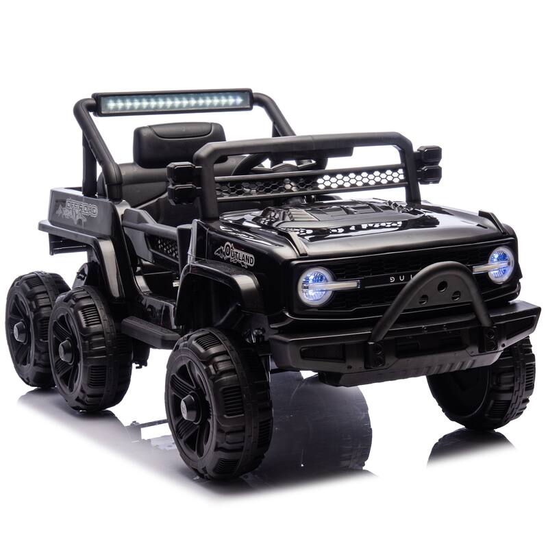 12V Kids Ride On 6-Wheel electric truck car W/Parents Control ,Six-Wheel Suspension,Four motors,Power display,Searchlight
