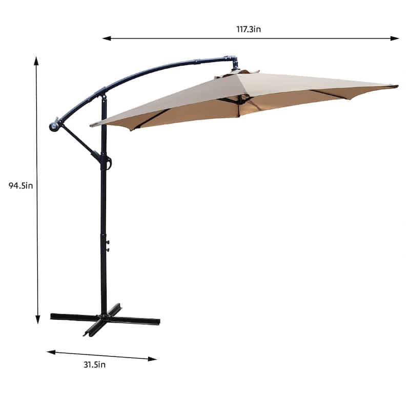 Maypex 10 Feet Cantilever Patio Umbrella, Offset Outdoor Umbrella