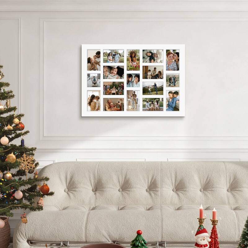 Rustic 17-Pack 4x6 Collage Frame 26.2x18.4 Inch Picture Frames Collage Wall Decor