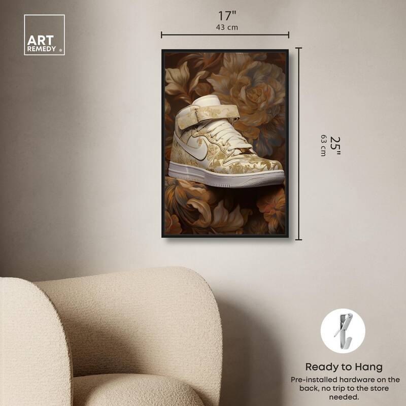 Baroque Sneaker Canvas by Art Remedy