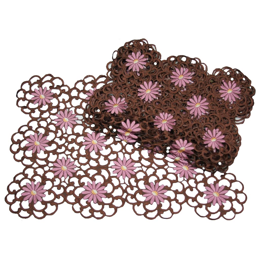 Polyester Floral Placemats 14x 20 Ich- Set of 4