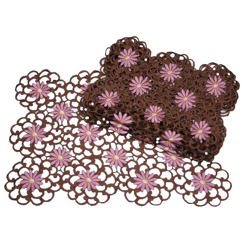 Polyester Floral Placemats 14x 20 Ich- Set of 4