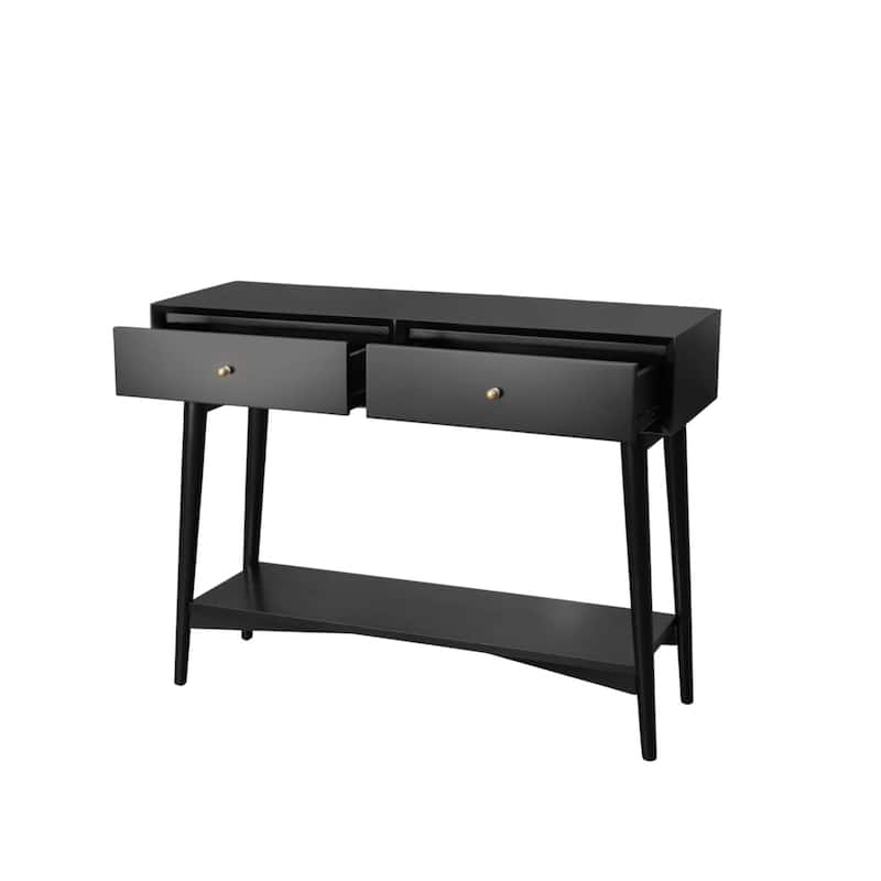 Alpine Furniture 42"W Flynn Console Table in Black