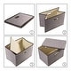 preview thumbnail 5 of 3, Enova Home Large Collapsible Storage Bins with Cover (Brown)