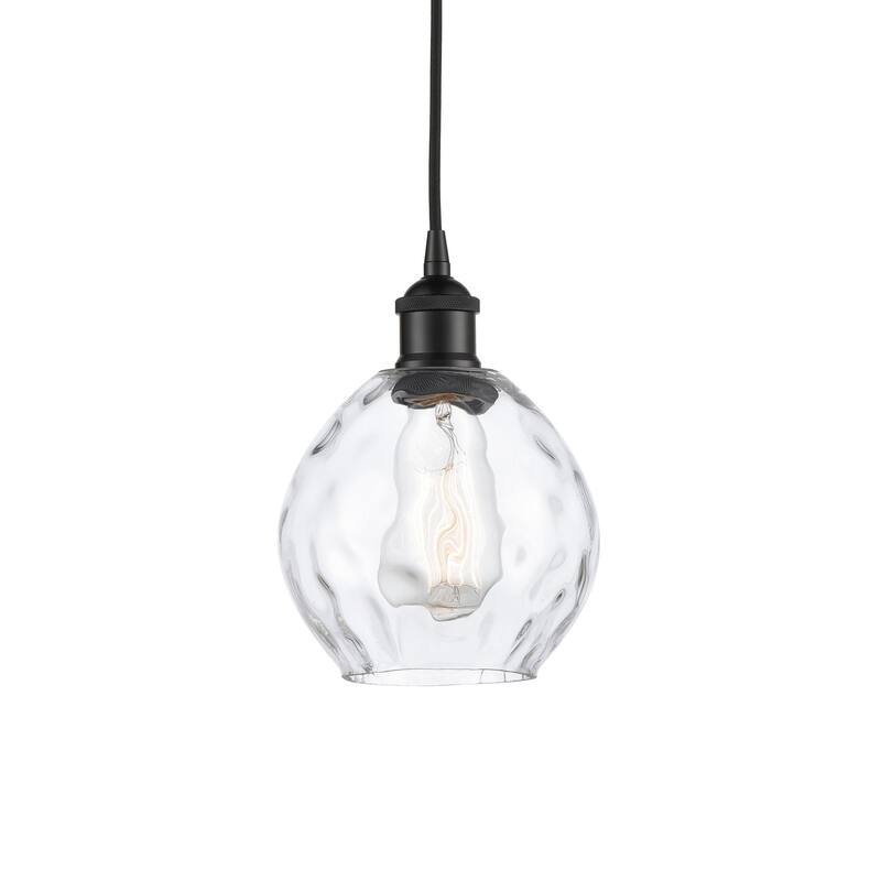 Innovations Lighting 616-1P-9-6 Waverly Pendant Waverly 6" Wide Mini - Matte Black / Clear